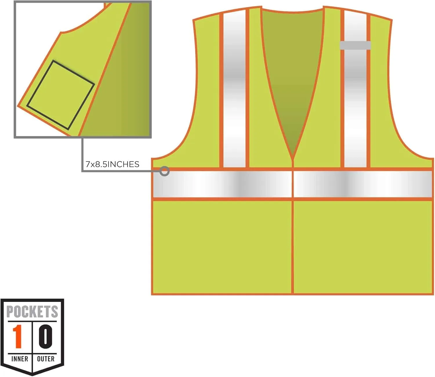 Ergodyne GloWear Class 2 Two-Tone Mesh Safety Vest