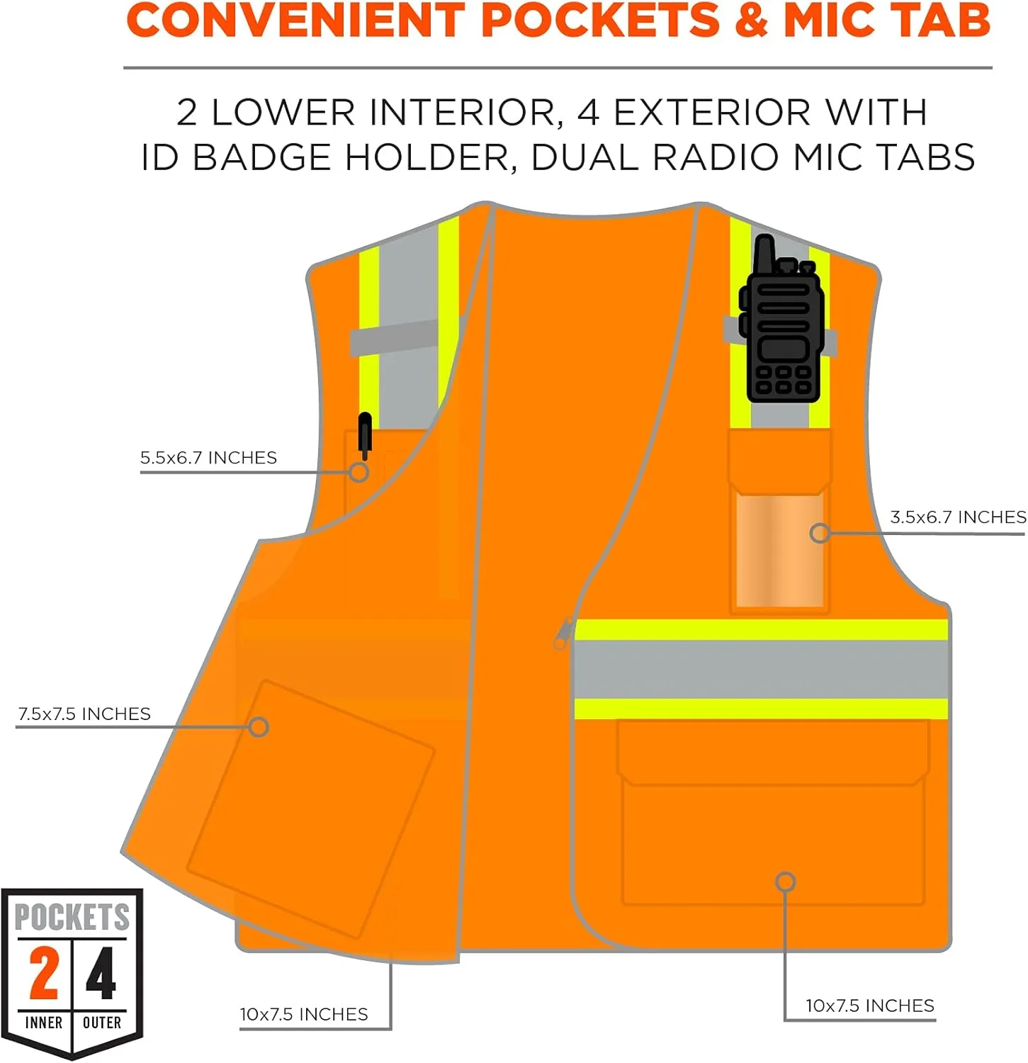 Ergodyne GloWear 8246Z Two-Tone Mesh High-Visibility Safety Vest