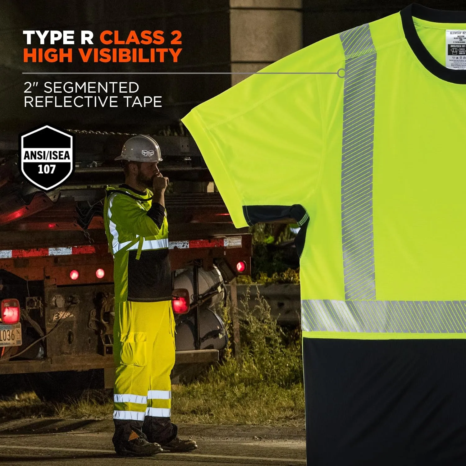 ERGODYNE GloWear 8283BK Lightweight Hi-Vis T-Shirt