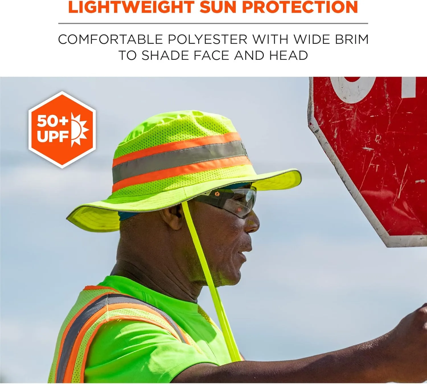 Ergodyne GloWear 8935 Hi-Vis Ranger Sun Hat