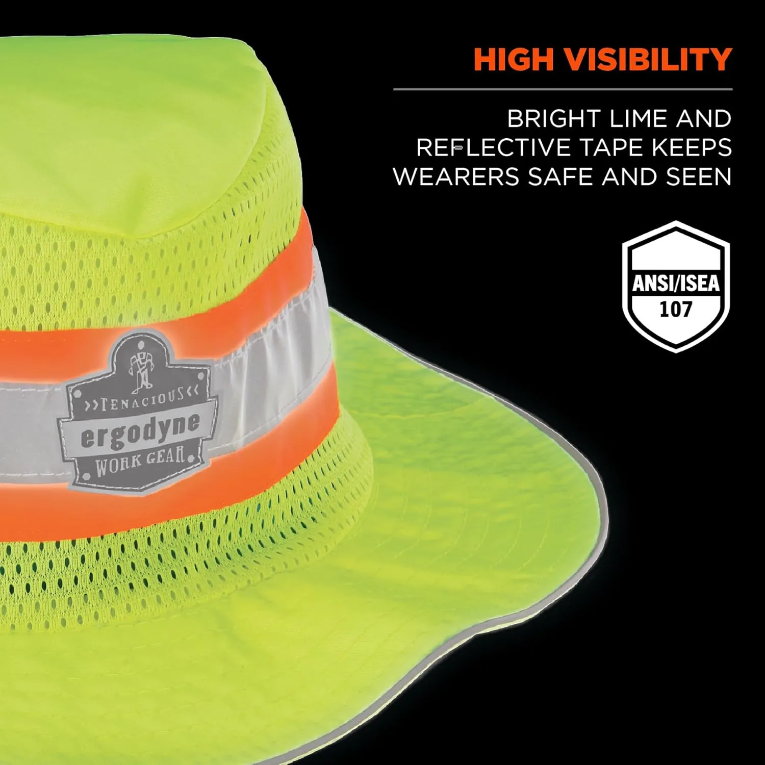 Ergodyne Chill-Its 8935CT Cooling Ranger Sun Hat Hi-Vis Reflective