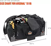 Ergodyne Arsenal 5116 General Duty Gear Bag, Black, Medium