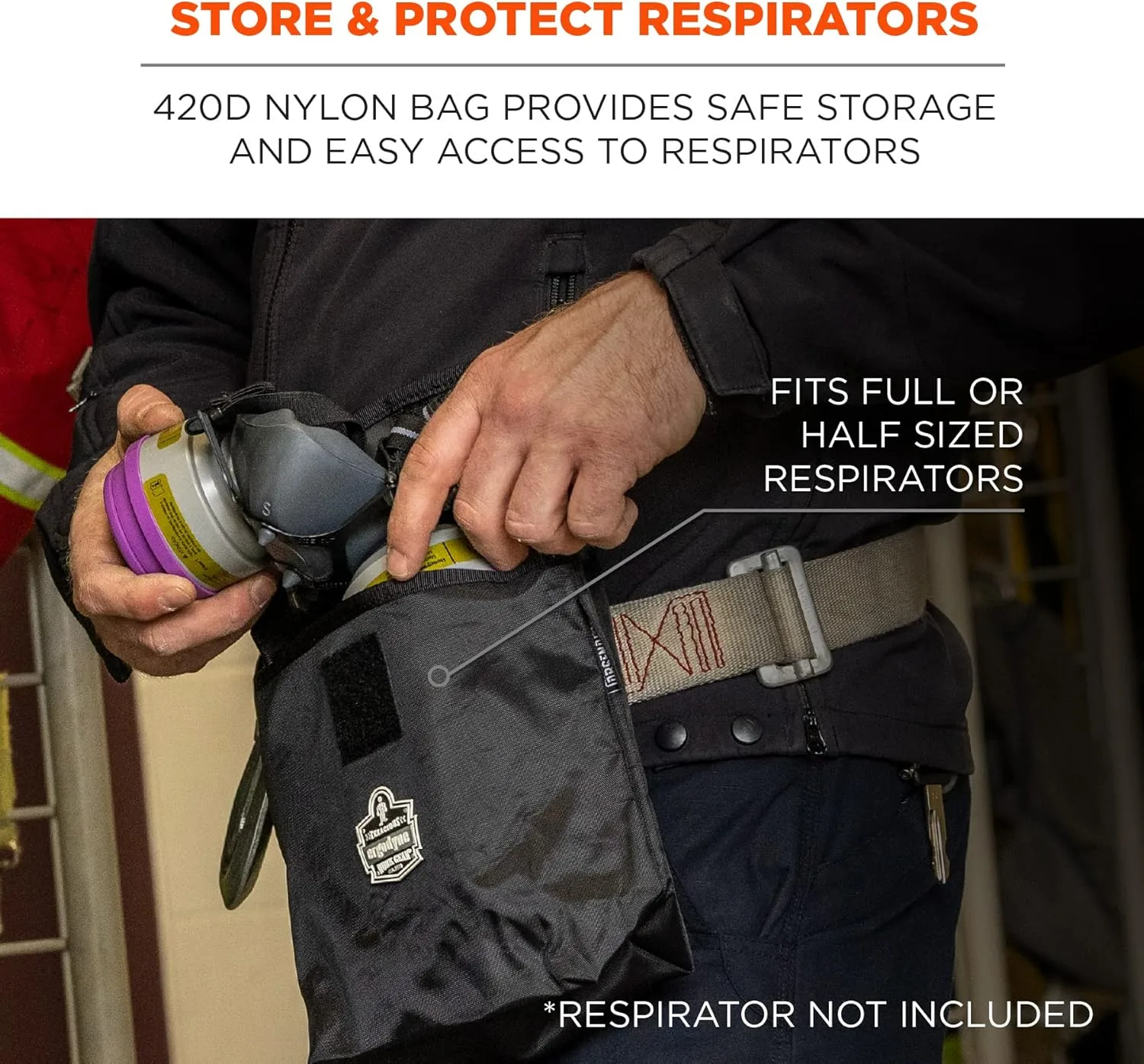 ERGODYNE Arsenal Respirator Carry Pouch - 420D Nylon