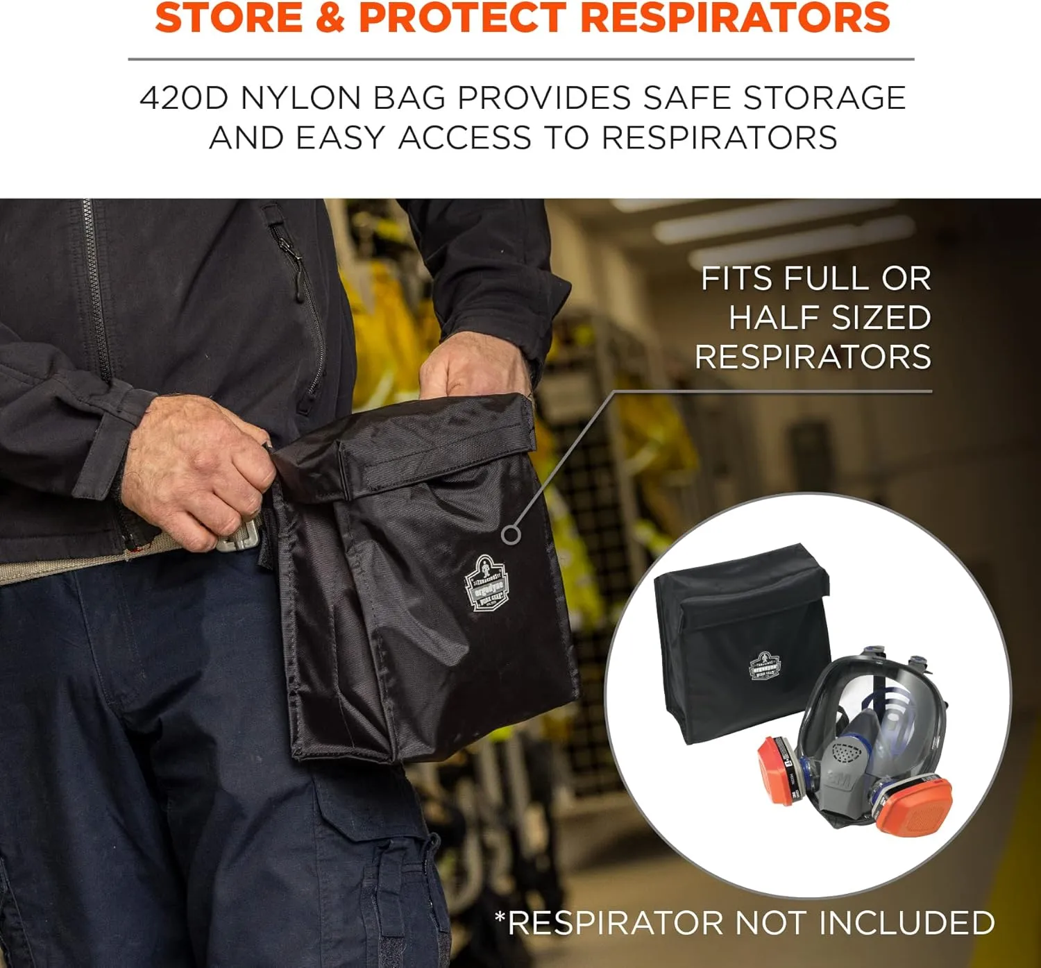 ERGODYNE Arsenal Respirator Carry Pouch - 420D Nylon