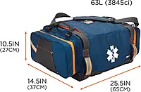 Ergodyne Arsenal 5216 First Responder Medical Trauma Supply Jump Bag for EMS, Police, Firefighters , Blue