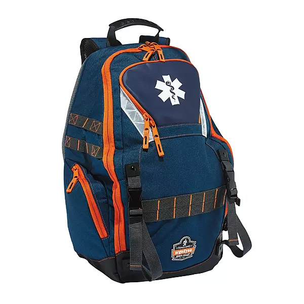 Ergodyne Arsenal 5244 Medic First Responder Trauma Backpack Jump Bag for EMS, Police, Firefighters, Blue Ems Bag
