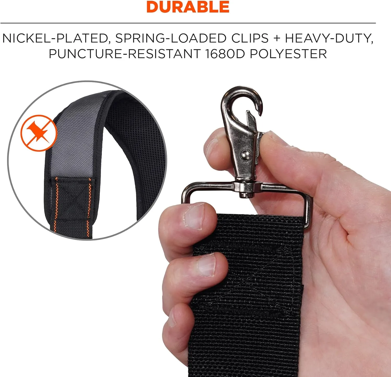 Ergodyne Arsenal 5560 Tool Belt Suspenders, Padded Shoulders, Adjustable , 36"-48"