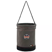 Ergodyne Arsenal 5930 Large Canvas Tool Bucket, Gray Web Handle Canvas Hoist Bucket