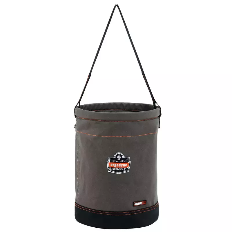 Ergodyne Arsenal 5930 Large Canvas Tool Bucket, Gray Web Handle Canvas Hoist Bucket
