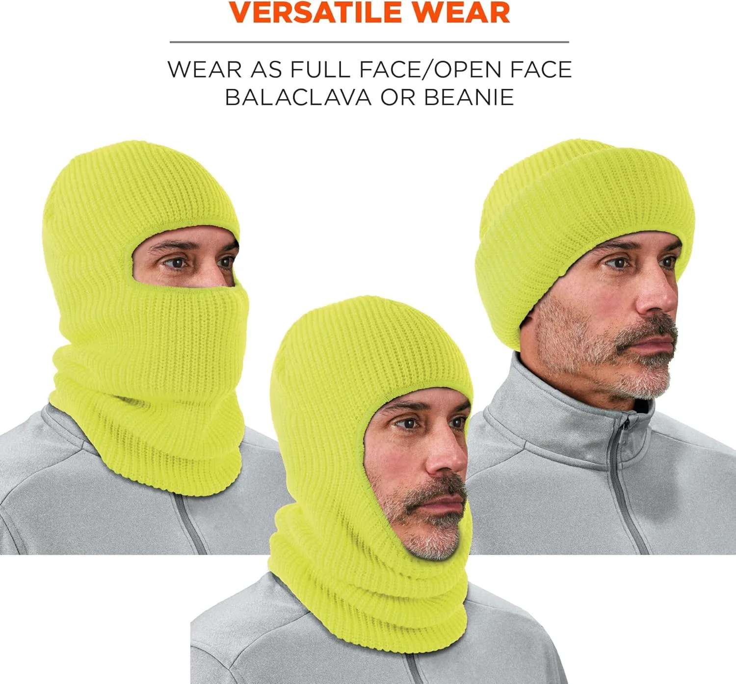 ERGODYNE N-Ferno 6829 2-Layer Acrylic Rib Knit Balaclava