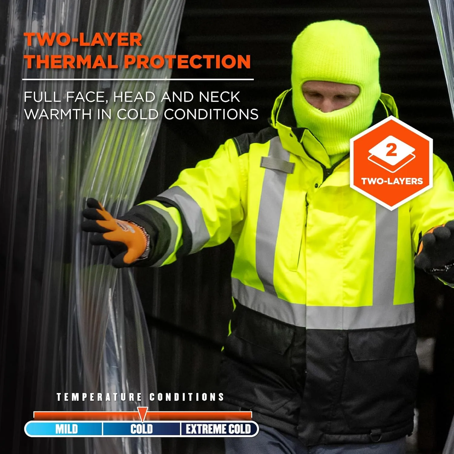 ERGODYNE N-Ferno 6829 2-Layer Acrylic Rib Knit Balaclava
