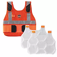 Ergodyne Chill-Its 6215 Premium FR Phase Change Cooling Vest, Large/X-Large, Orange
