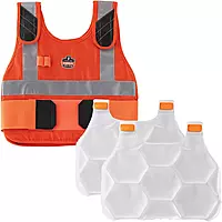 Ergodyne Chill-Its 6215 Premium FR Phase Change Cooling Vest, Large/X-Large, Orange