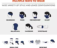 Ergodyne Chill-Its 6486 Fire Resistant Headband, Multifunctional Headwear, Moisture-Wicking, Navy, 10 x 8 x 0.5 Inch