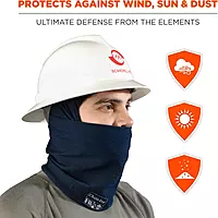 Ergodyne Chill-Its 6486 Fire Resistant Headband, Multifunctional Headwear, Moisture-Wicking, Navy, 10 x 8 x 0.5 Inch
