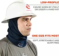 Ergodyne Chill-Its 6486 Fire Resistant Headband, Multifunctional Headwear, Moisture-Wicking, Navy, 10 x 8 x 0.5 Inch