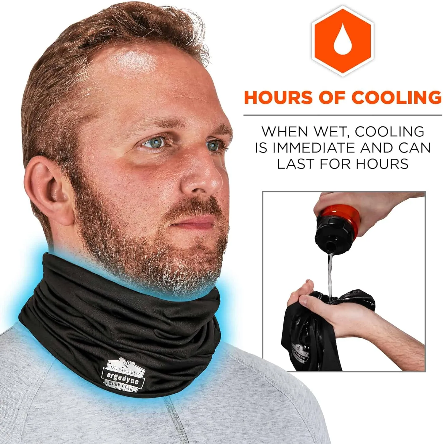 Ergodyne Chill-Its 6487 Cooling Multi-Band Neck Gaiter