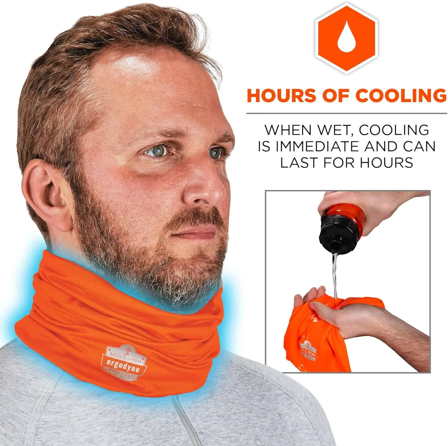 Ergodyne Chill-Its 6487 Cooling Multi-Band Neck Gaiter