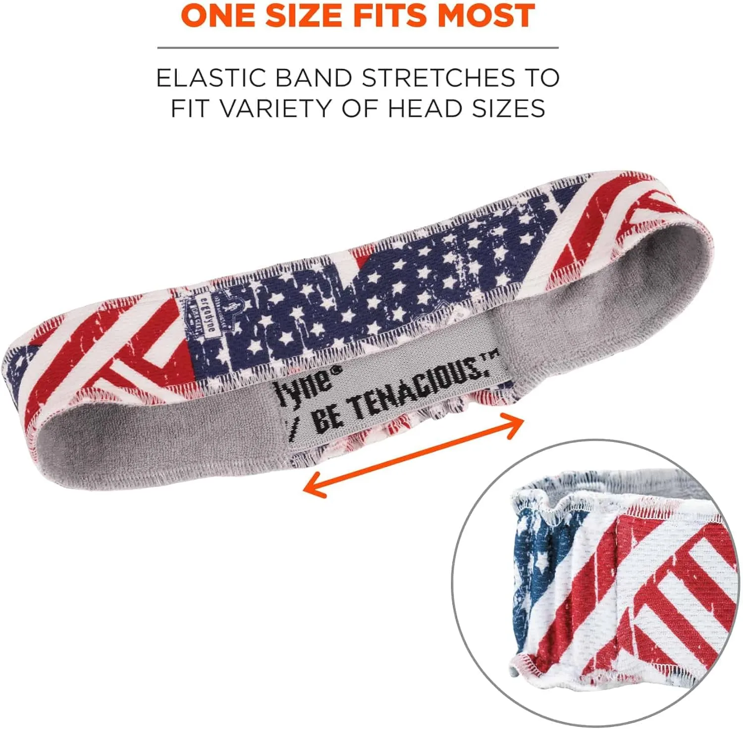Ergodyne Unisex Adult High Performance Headband - Terry Cloth Sweatband - One Size - Red, White