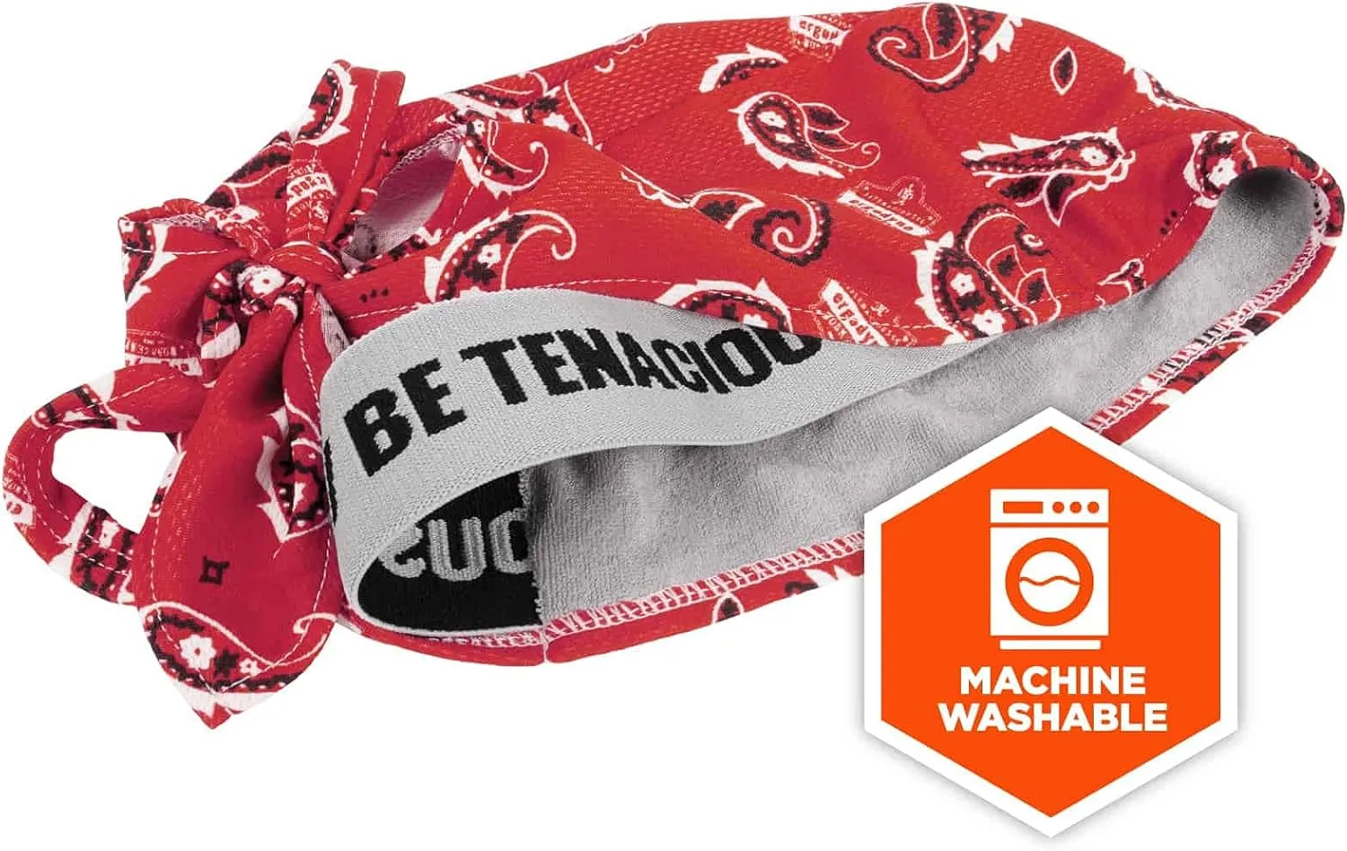 ERGODYNE Chill-Its 6615 High-Performance Bandana Doo Rag with Terry Cloth Sweatband