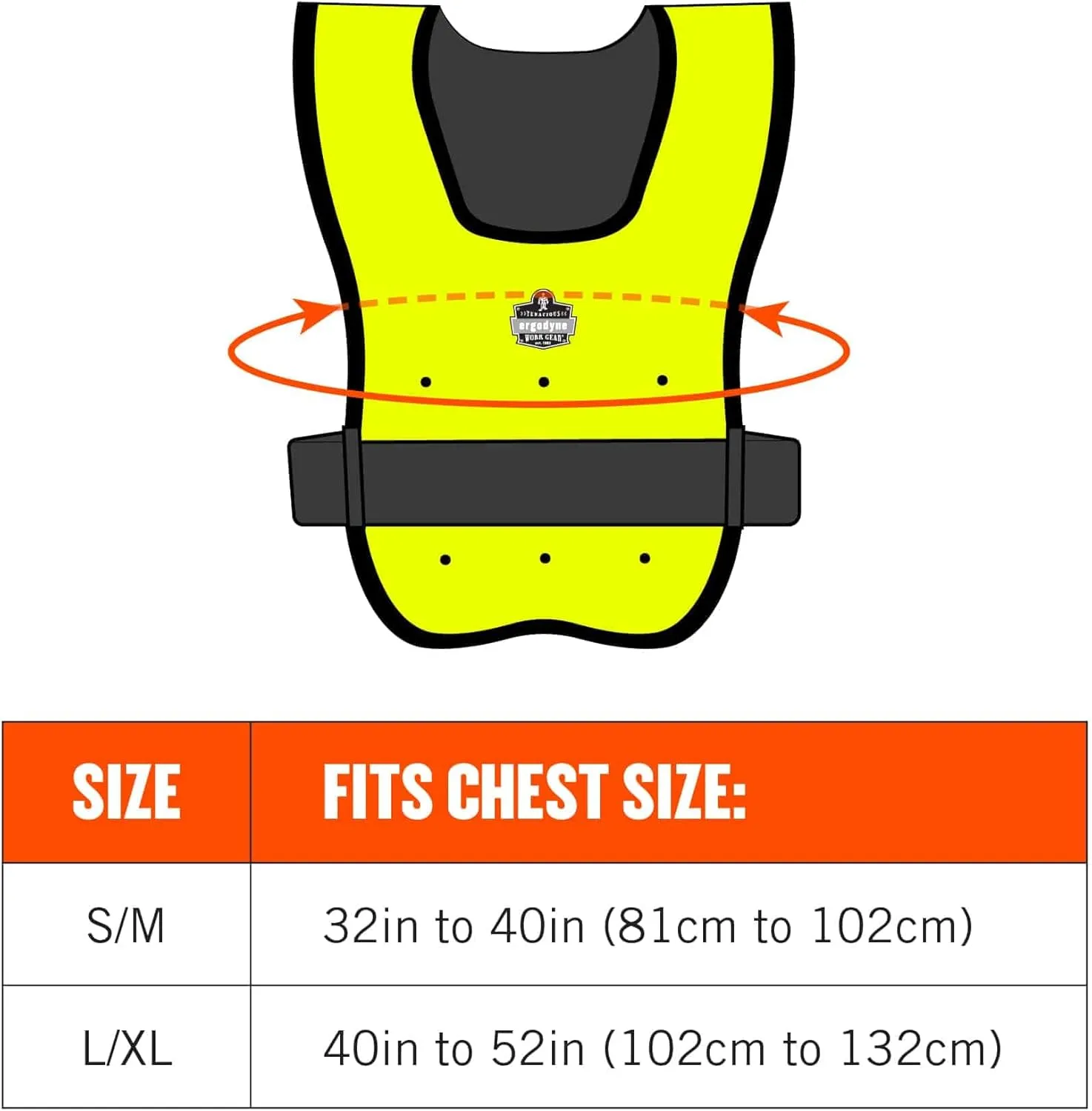 ERGODYNE Chill-Its 6687 Dry Evaporative Cooling Vest