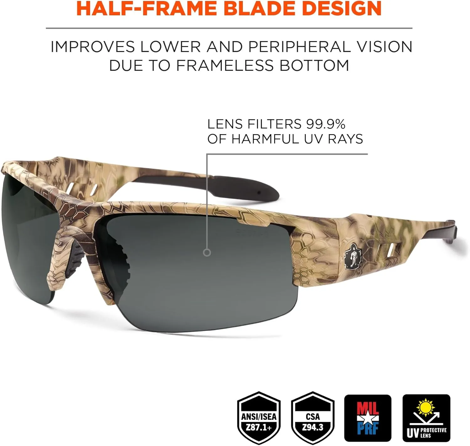 ERGODYNE Skullerz DAGR Safety Glasses