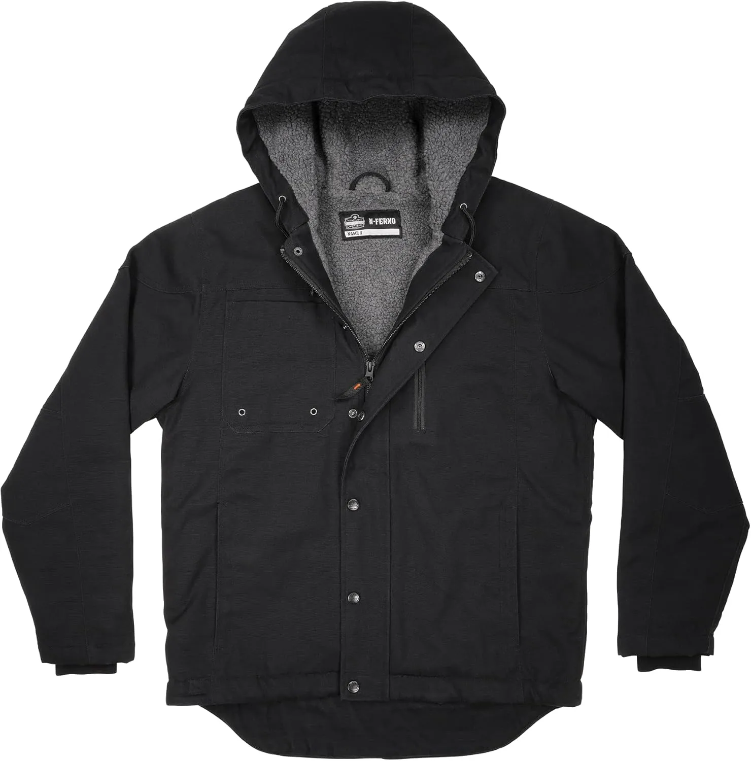 Ergodyne N-Ferno 6468 Heavy-Duck Canvas Work Jacket, Sherpa Lined