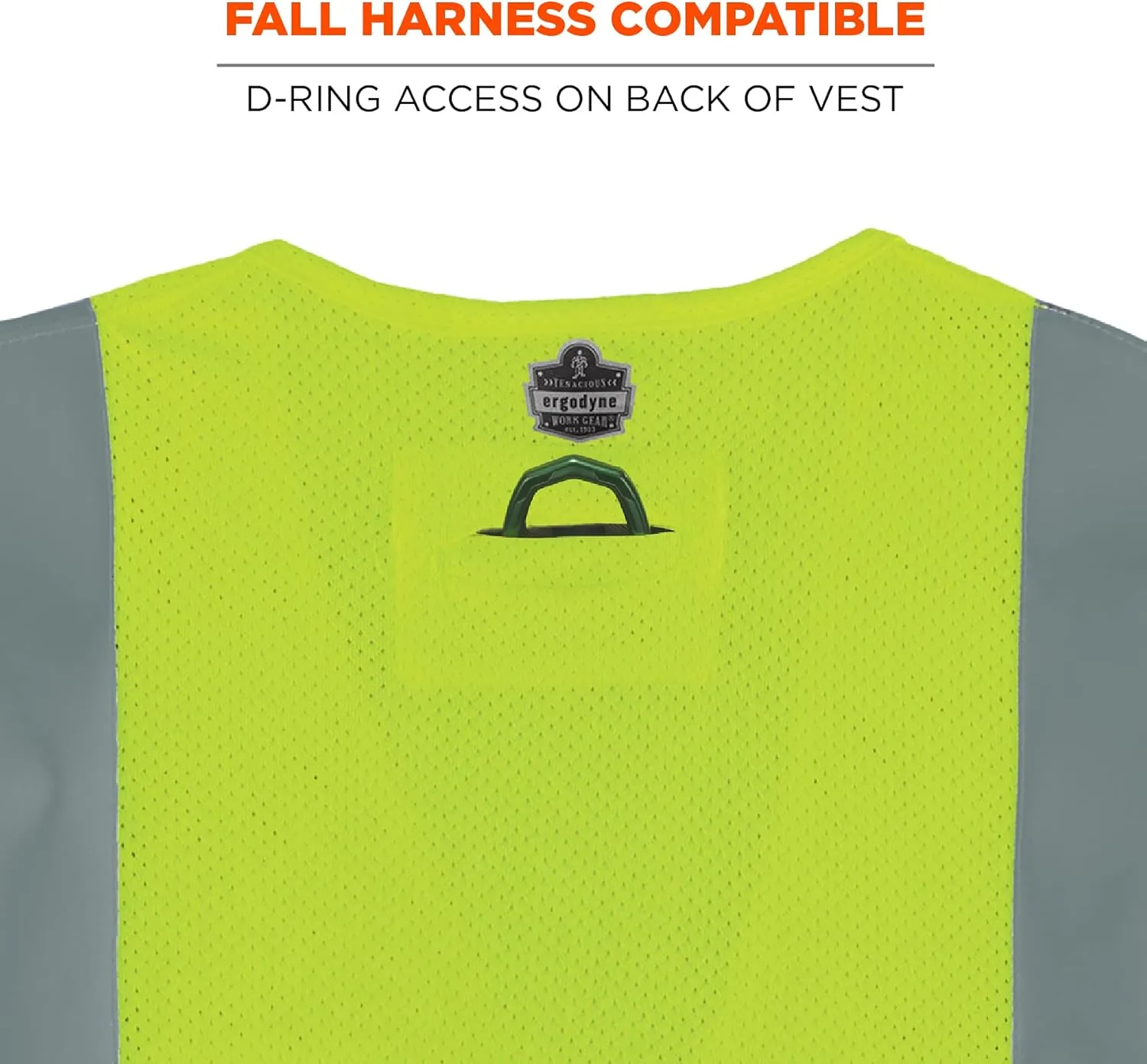 Ergodyne GloWear 8263FRHL Flame Resistant Safety Vest, High Visibility Modacrylic Breathable Mesh, FR Reflective Tape
