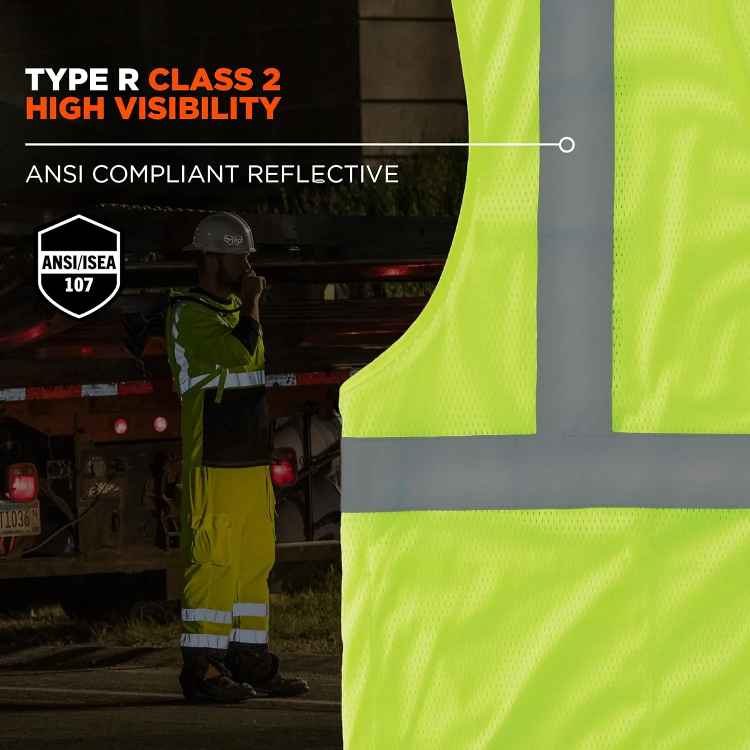 Ergodyne GloWear 8210HL Mesh Hi-Vis Safety Vest, Hook & Loop