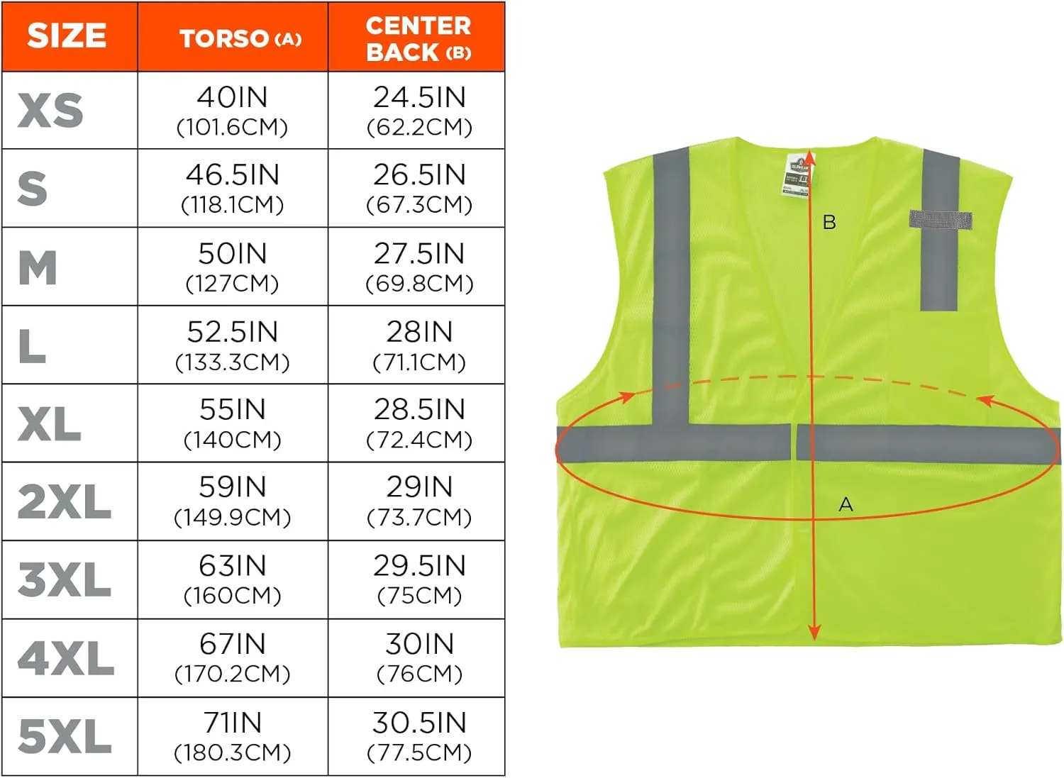 Ergodyne GloWear 8210HL Mesh Hi-Vis Safety Vest, Hook & Loop