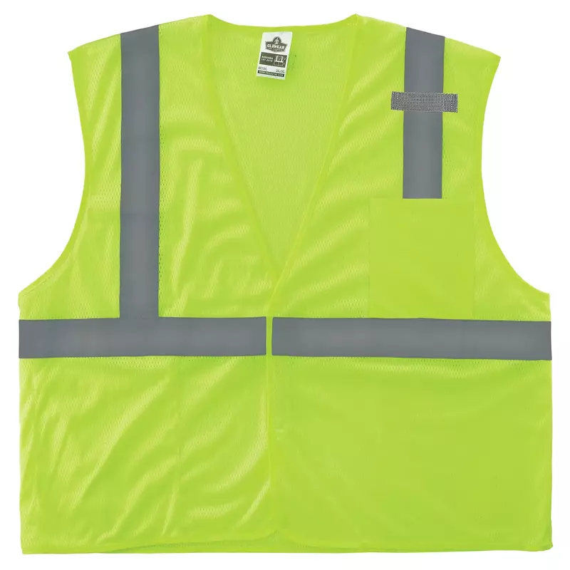 Ergodyne GloWear 8210HL Mesh Hi-Vis Safety Vest, Type R Class 2, Lime, X-Small