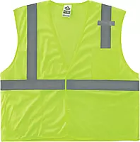 Ergodyne GloWear 8210HL Mesh Hi-Vis Safety Vest, Type R Class 2, Lime, X-Small