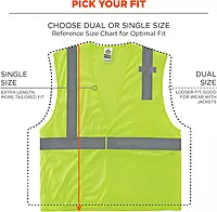 Ergodyne GloWear 8210HL Mesh Hi-Vis Safety Vest, Type R Class 2, Lime, X-Small