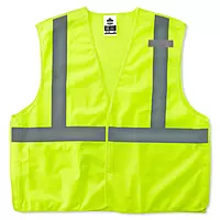 Ergodyne GloWear Safety Vest, Econo Breakaway, Type-R Class 2, X-Small, Lime, 8215BA