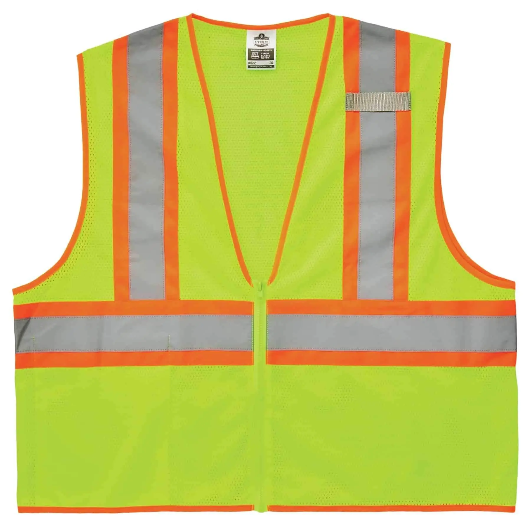 Ergodyne GloWear 8229Z ANSI Economy Two-Tone High Visibility Lime Safety Vest, 2XL/3XL