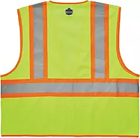 Ergodyne GloWear 8229Z ANSI Economy Two-Tone High Visibility Lime Safety Vest, 2XL/3XL