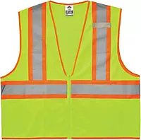 Ergodyne GloWear 8229Z ANSI Economy Two-Tone High Visibility Lime Safety Vest, 2XL/3XL