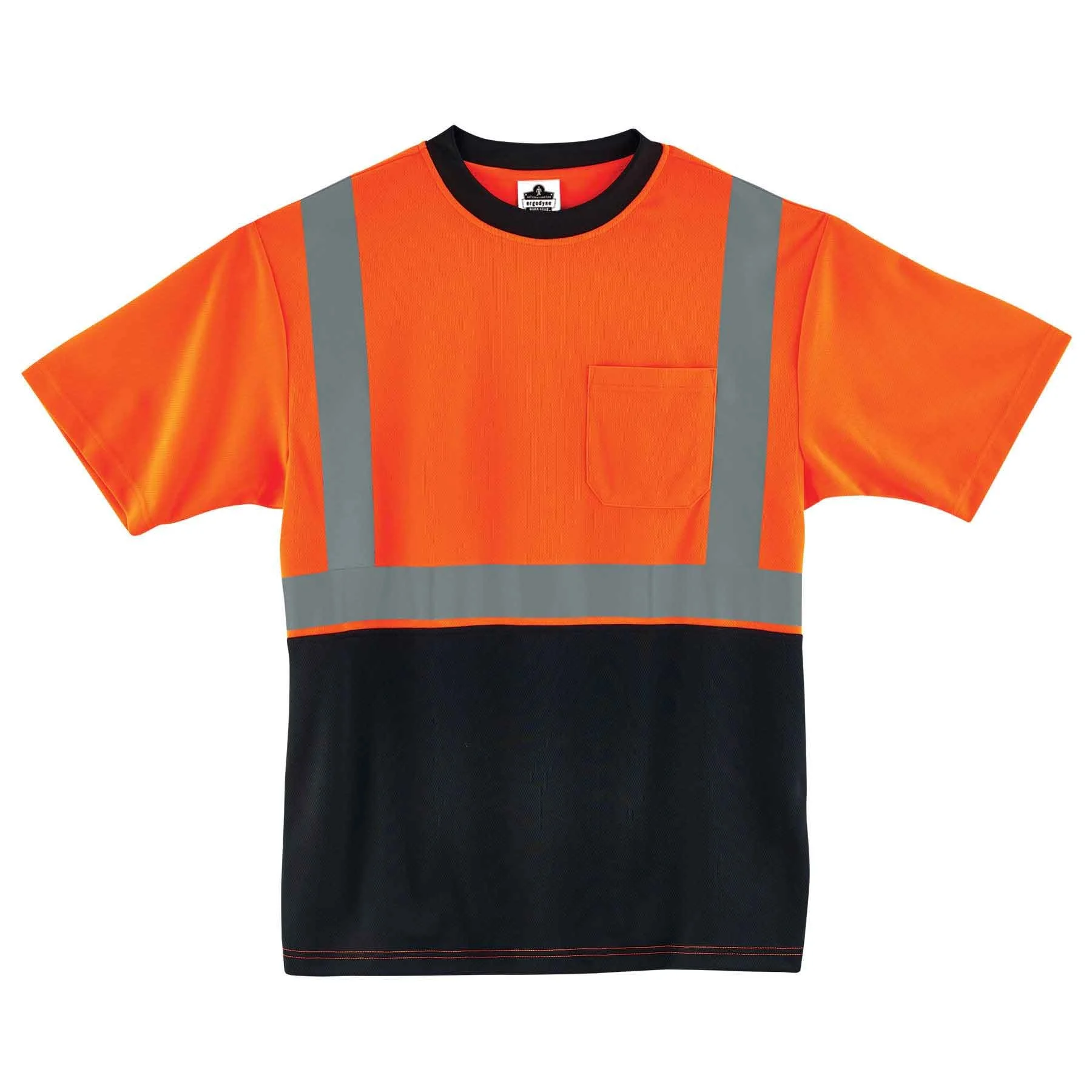 Ergodyne GloWear 8289BK Class 2 Hi-Vis Black Front T-Shirt