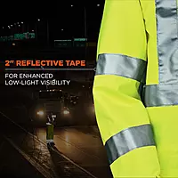 Ergodyne GloWear 8365 Rain Jacket, High Visibility, Reflective, ANSI Compliant outerwear Lime, X-Large