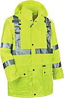 Ergodyne GloWear 8365 Rain Jacket, High Visibility, Reflective, ANSI Compliant outerwear Lime, X-Large