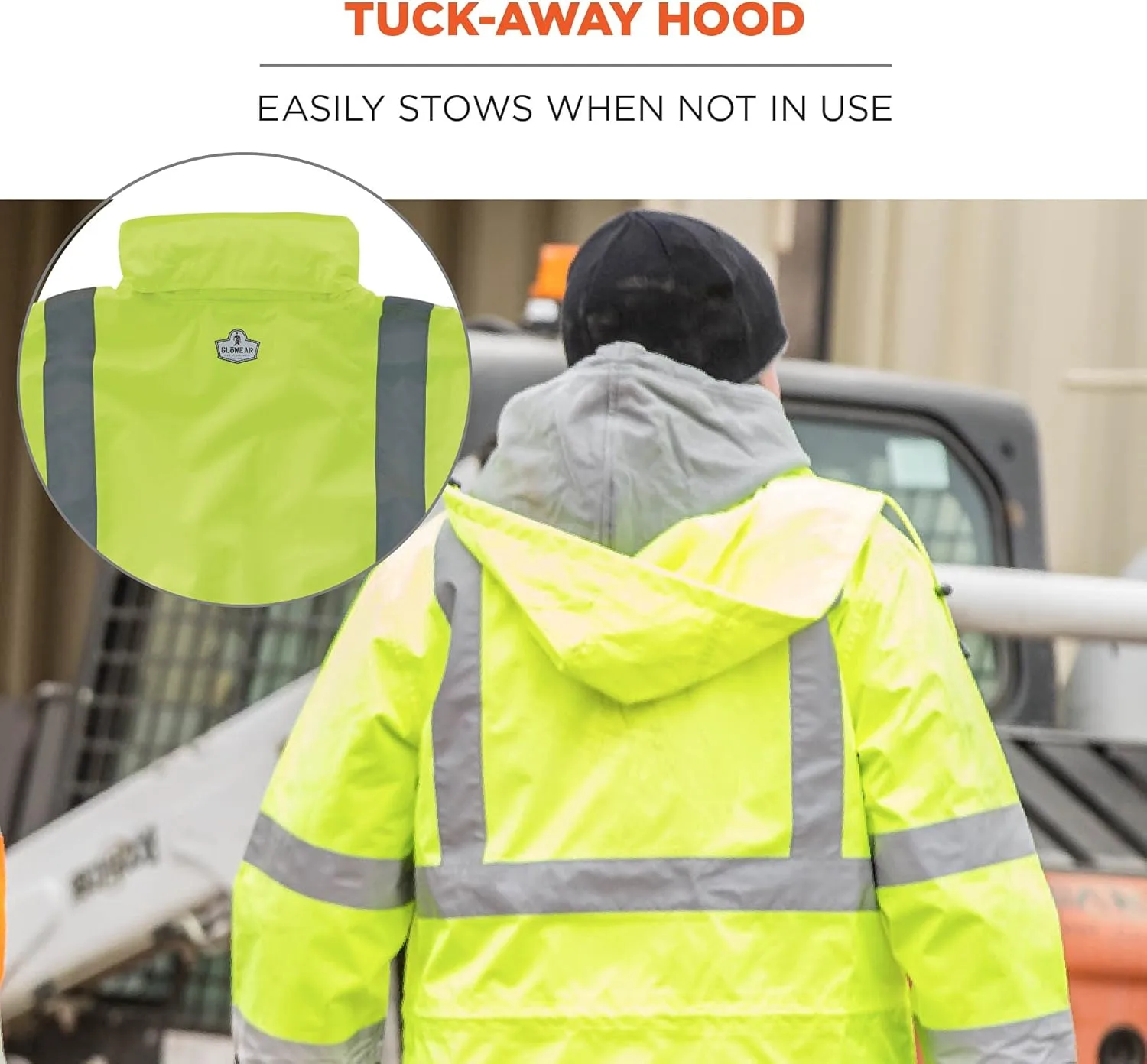Ergodyne GloWear 8366 Lightweight Type R Class 3 High-Visibility Rain Jacket