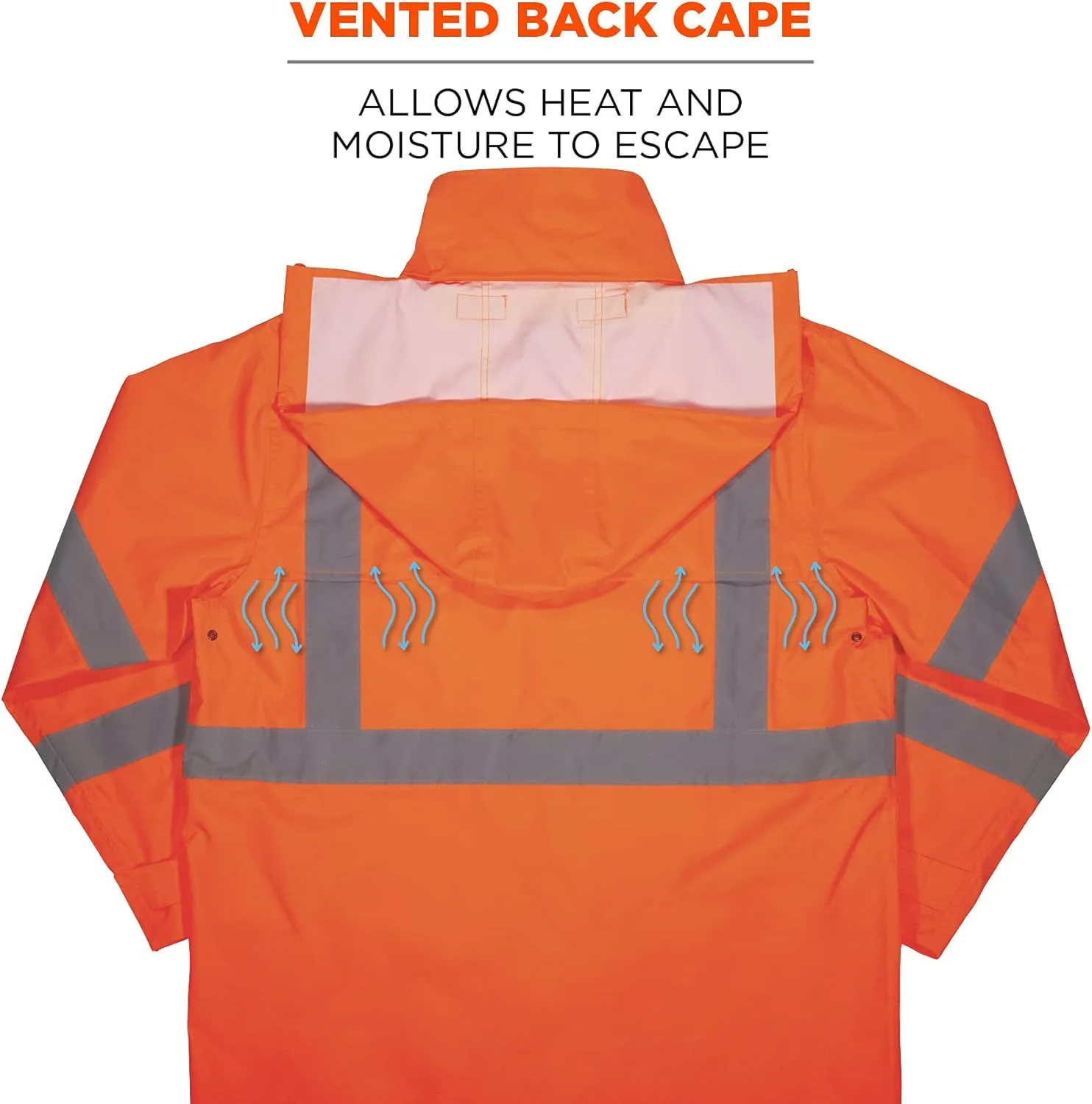 Ergodyne GloWear 8366 Lightweight Type R Class 3 High-Visibility Rain Jacket