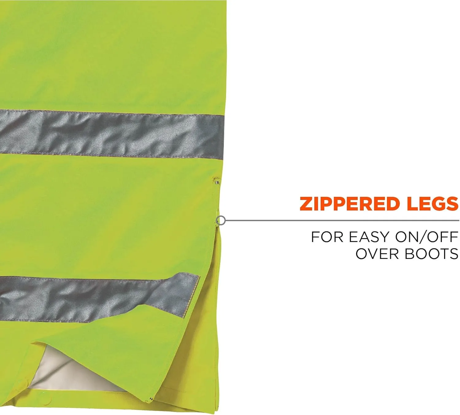 Ergodyne GloWear 8915 Class E Hi-Vis Rain Pants, Medium, Lime