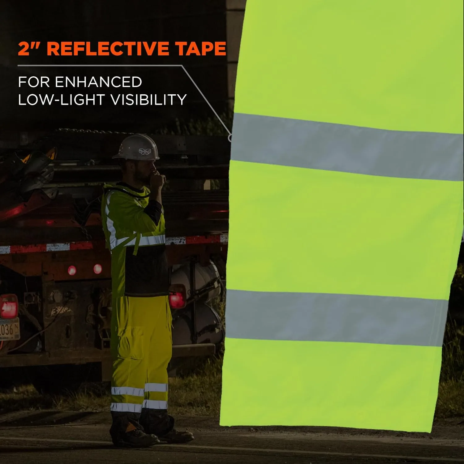 Ergodyne GloWear 8915 Class E Hi-Vis Rain Pants, Medium, Lime