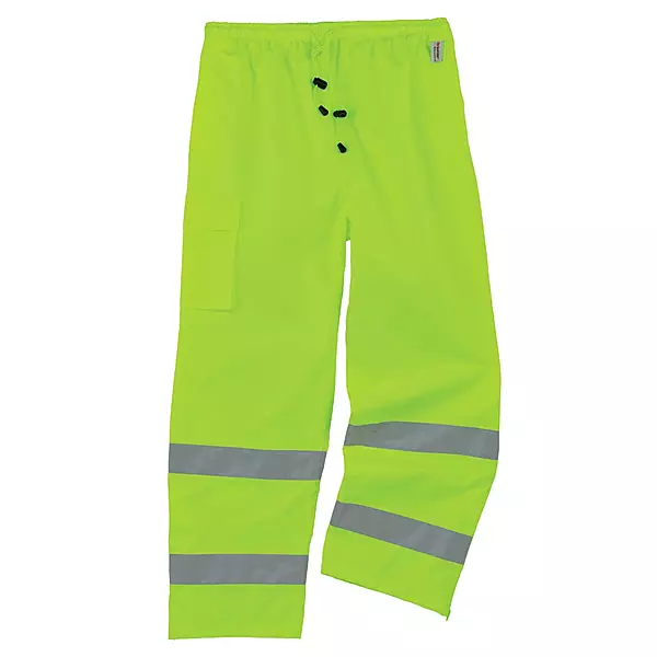 Ergodyne GloWear 8915 Class E Hi-Vis Rain Pants, Medium, Lime