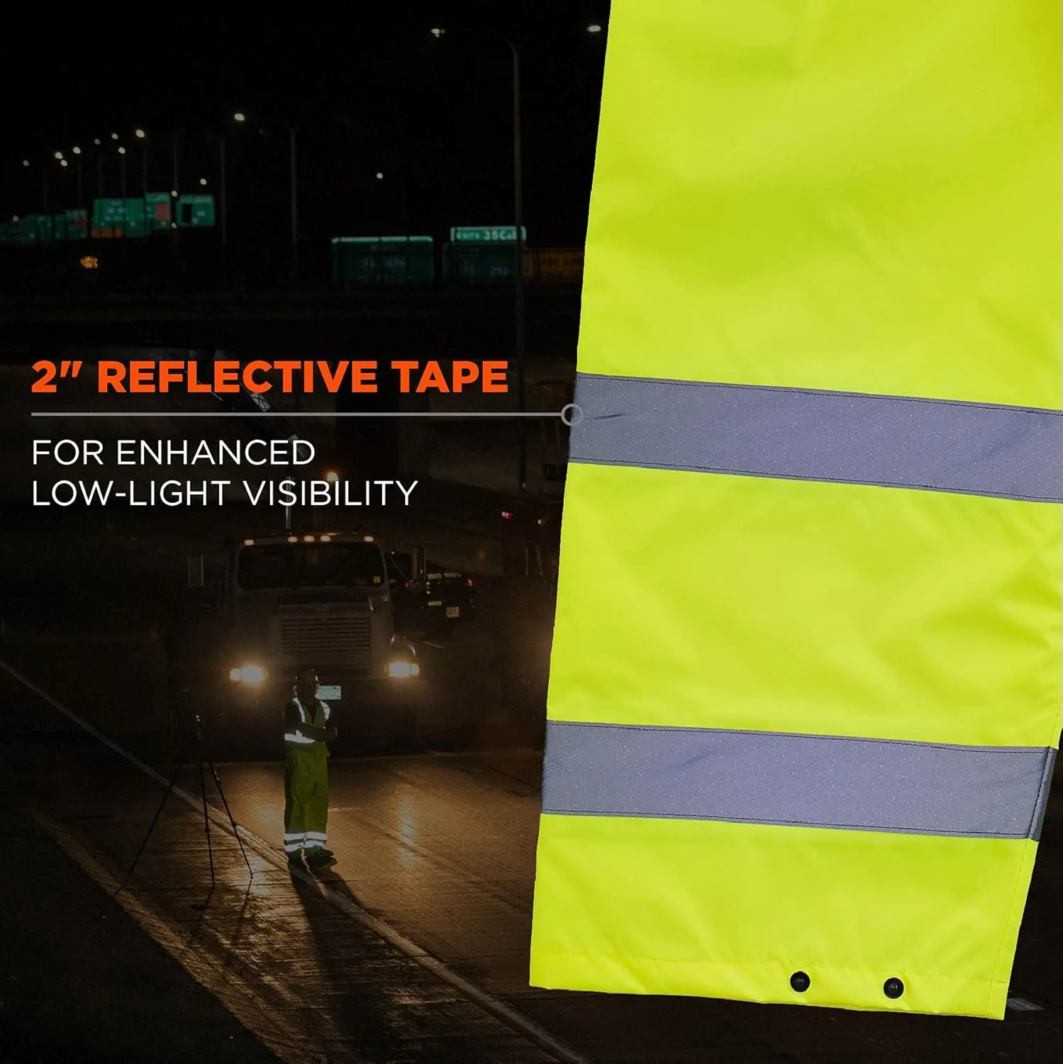 Ergodyne Glowear 8916 Class E Lightweight Hi-Vis Rain Pants
