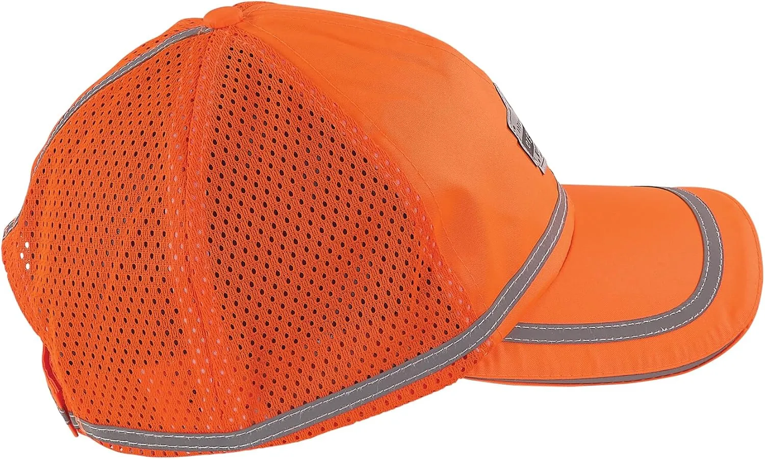 Ergodyne GloWear 8930 High Vis Baseball Hat, Breathable Mesh Paneling, Reflective Trim for Enhanced Visibility,Orange