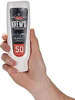 Ergodyne KREW'D 6351 Sunscreen Lotion, Broad Spectrum, SPF 50, 8 oz, 12-Pack