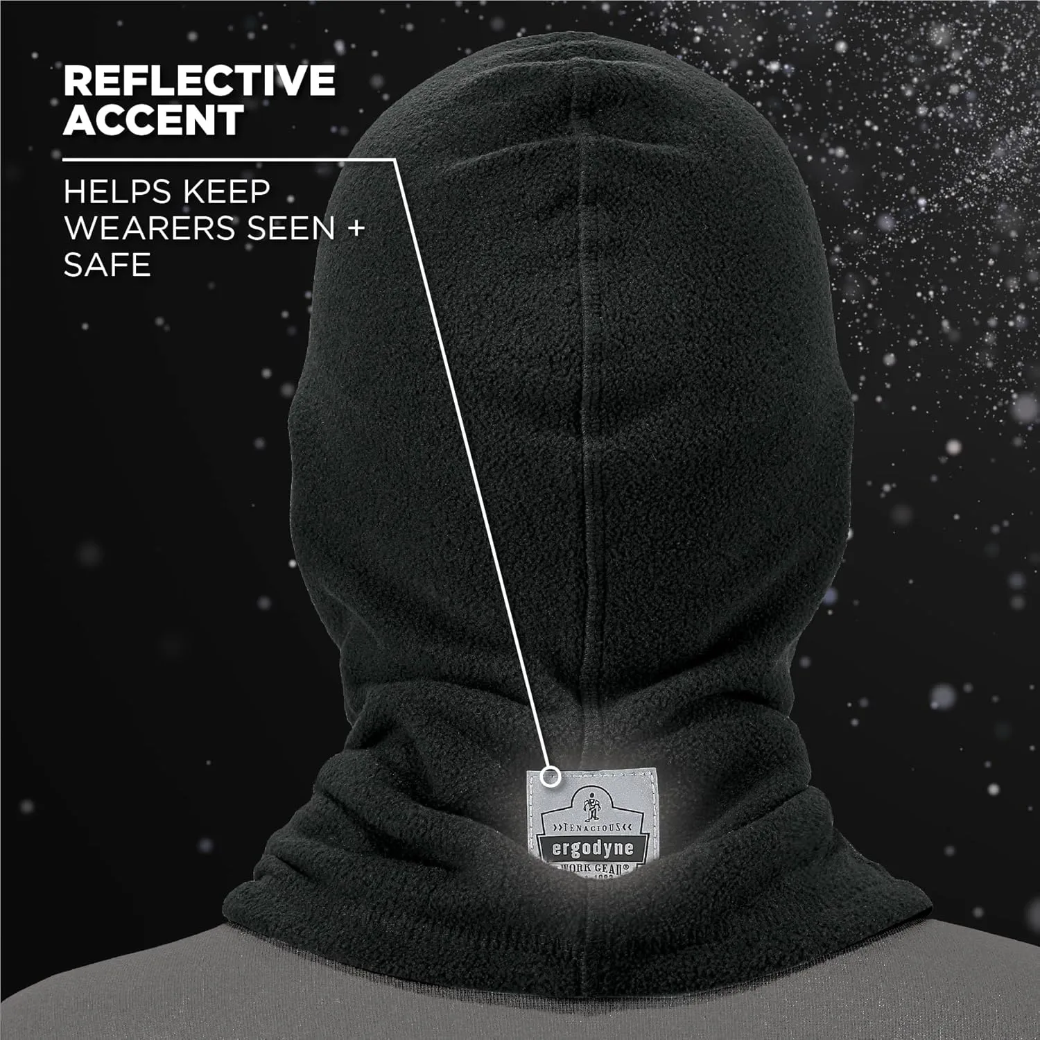 Balaclava, Winter Face Mask, Thermal Black Fleece, Ergodyne N-Ferno 6821