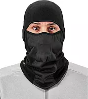 Ergodyne N-Ferno 6823 Balaclava Ski Mask, Wind-Resistant Face Mask, Hinged Design, Each, Black, One Size